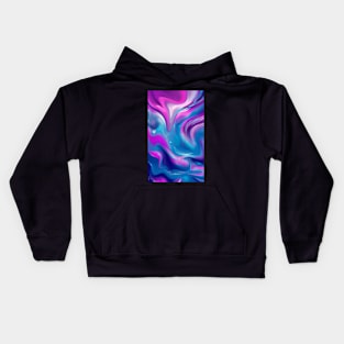 Cool blue abstract pattern Kids Hoodie